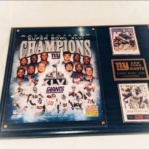 NFL GIANTS XLVI Superbowl 12x15 Collector's Plaque